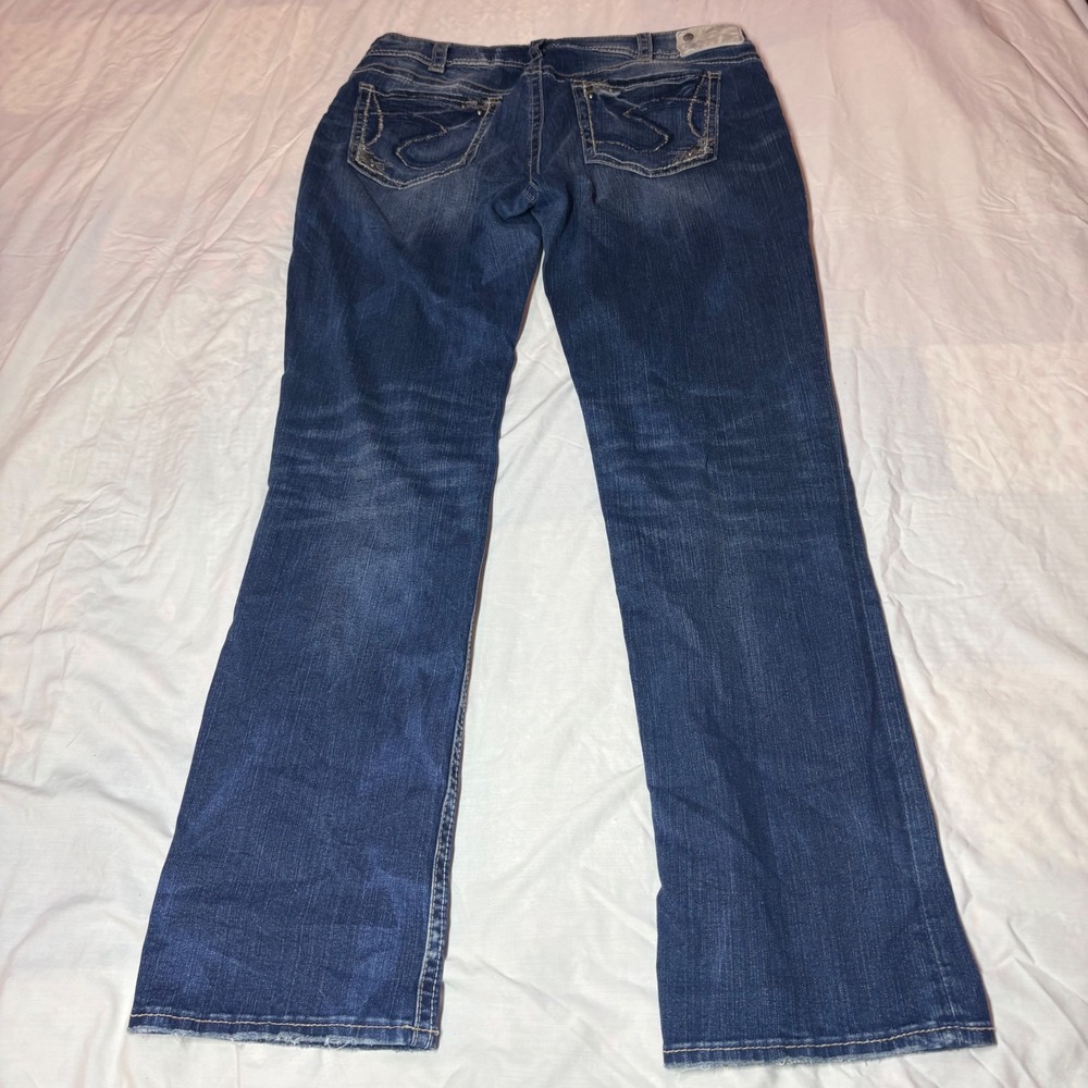 Silver Jeans Co Suki Mid Straight Fluid Denim Jeans 32X32 L93413SAI276 - Picture 2 of 9